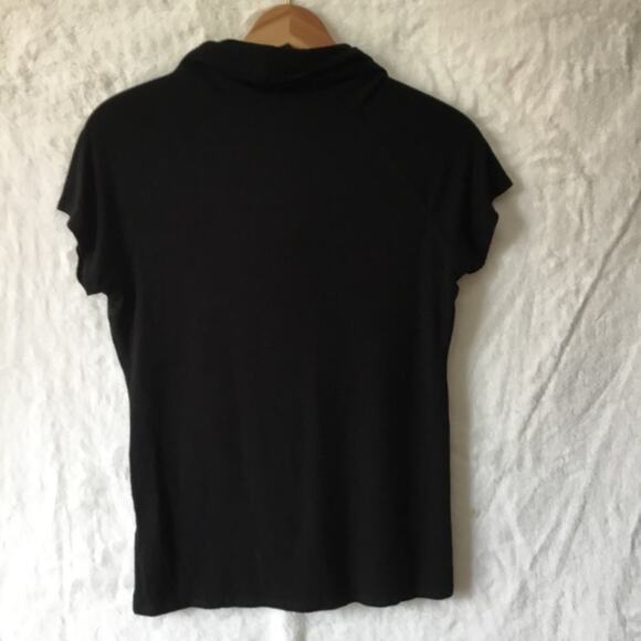 Tahari Black Short-Sleeve Cowl Neck Top - Picture 9 of 13